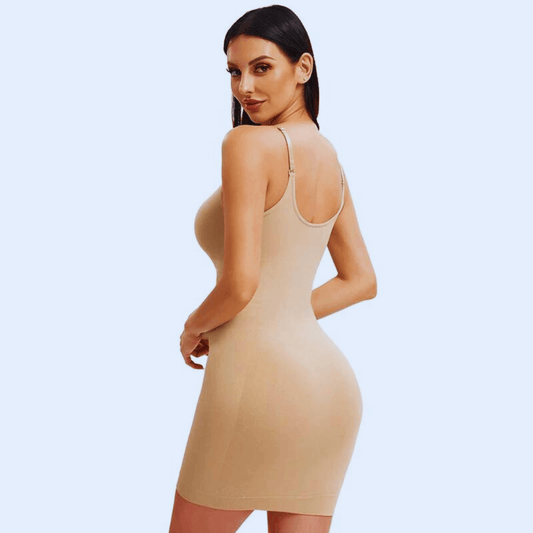 robe gainante beige