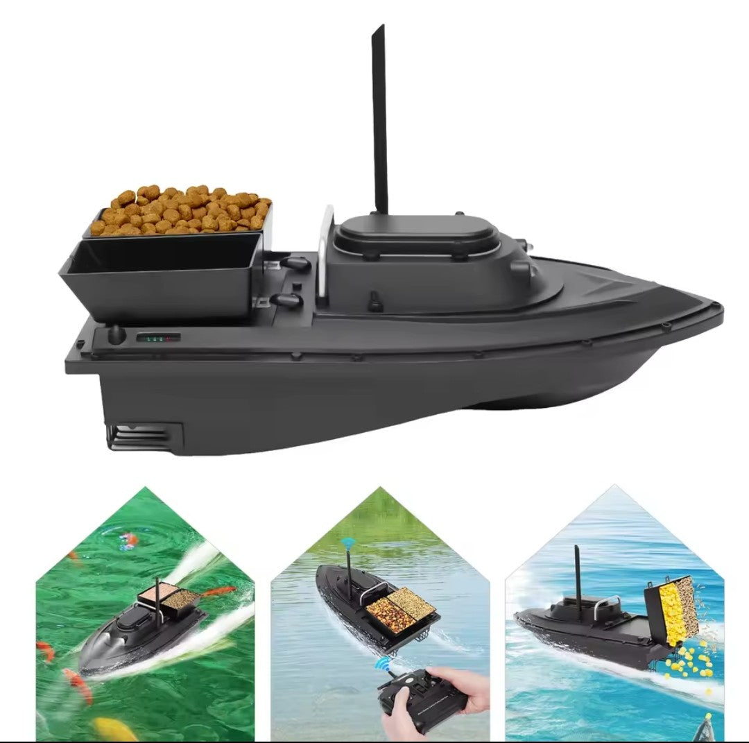 Bateau d'Appât de Pêche Haute Vitesse, Distance 500m, Étanche et Équipé de Veilleuses - Pawnstar